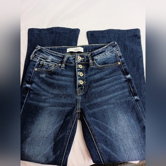 KanCan High Rise Button Fly Jeans - Deep Blue (#1,435) - Picture 1 of 6